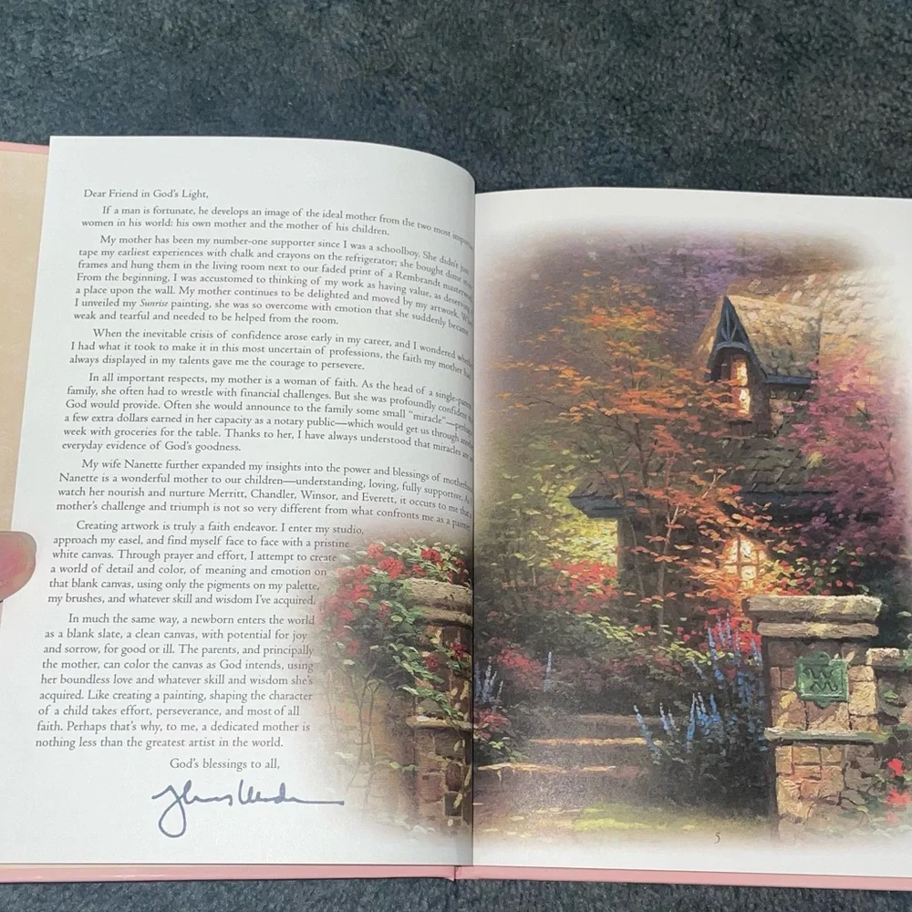 Thomas Kinkade A journal of Faith&Love MOTHERS MEMORIES To Her Child. Hardcover